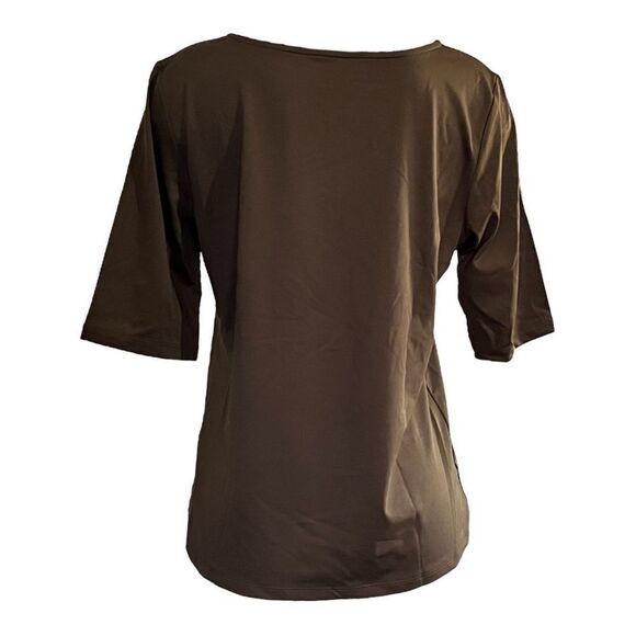 Susan Graver Essentials Butterknit Elbow Sleeve Bateau Neck Top - Picture 4 of 5